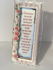 My Sweetheart Sentimental Plaque Reflection Sentiments Romantic Valentines