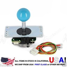 Sanwa Original Japan Arcade Joystick JLF-TP-8YT with Blue Ball Top stick mod