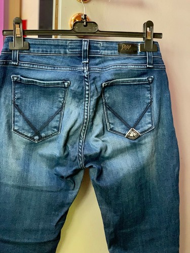 ROY ROGERS Denim Jeans blu donna usato 44 morbido pantalone sport | eBay