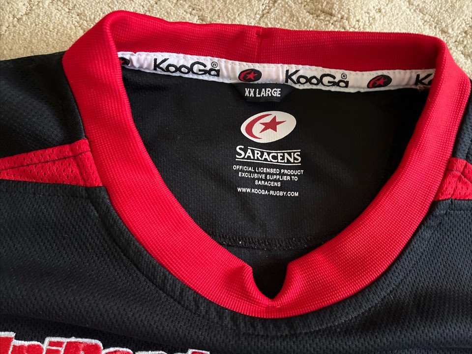 Saracens Rugby 2006/2007 Black Kooga Jersey Shirt XXL LONDON ENGLAND