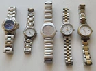 5 Untested Vintage Watch Lot for Parts or Repair - Timex, Geneva, Kenneth Cole