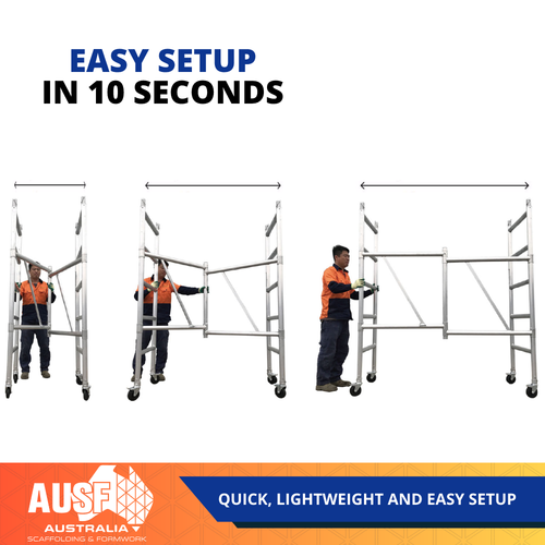 2M Aluminium Scaffold Platform - Anti Slip - 225kg Capacity - Water Resistant - Picture 5 of 11