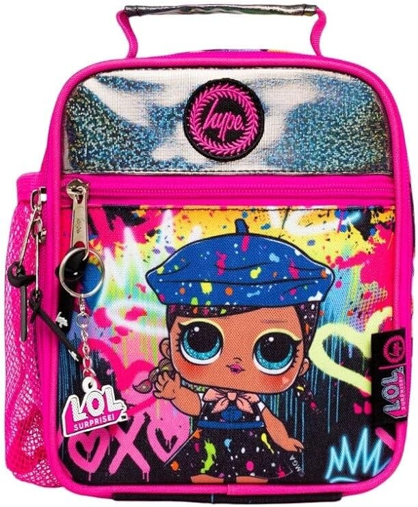 Pink Lunchbox Next Hype Lunch Bag Hype Girls Scribble Hearts Lunch