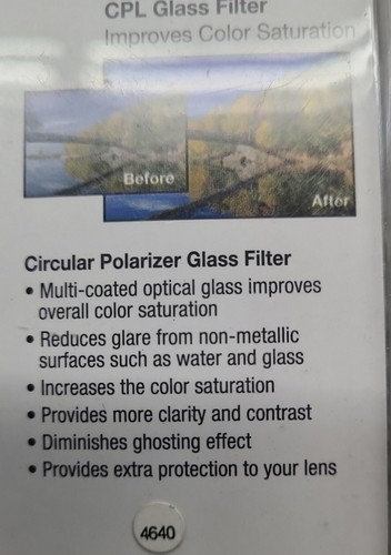 Targus 58mm Circular Polarizing +UV CPL Glass Lens Filter 58 mm Multi-Coated NEW - Picture 4 of 6