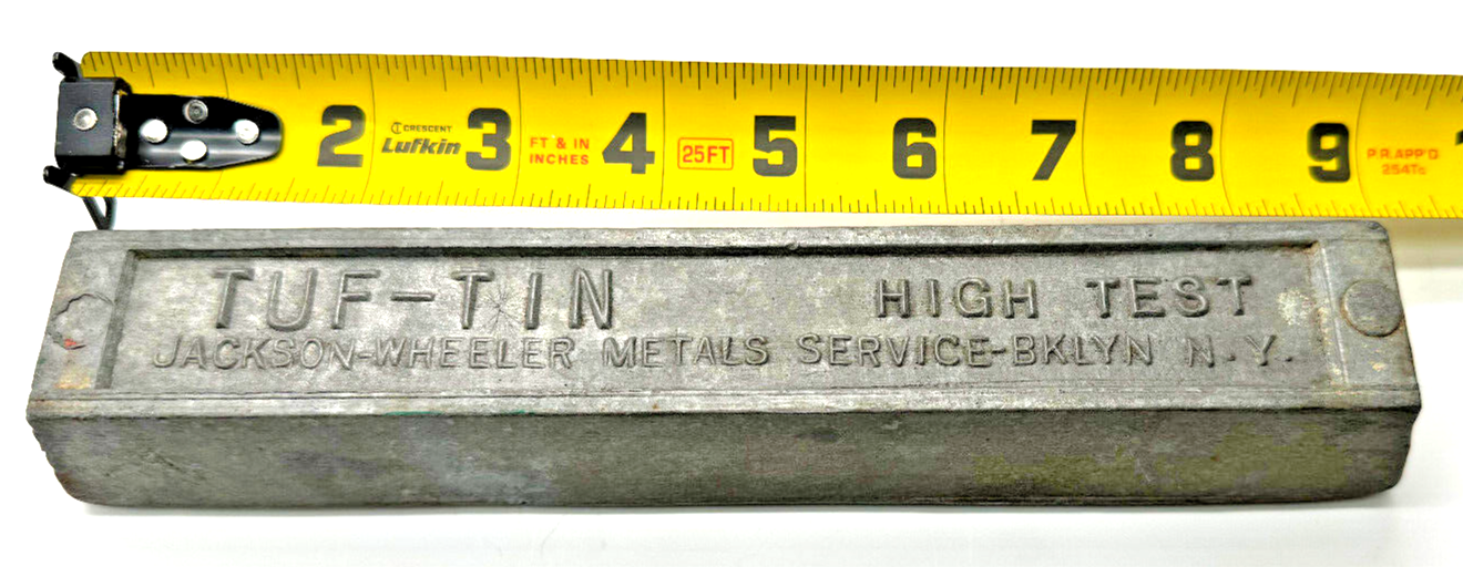 Babbitt Bar Metal Alloy TUFTIN 73 Nickel JacksonWheeler Metals (4