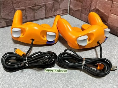 Nintendo GAME CUBE Orange 2 Controllers DOL-003 Working Tested