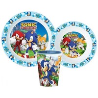 Sonic The Hedgehog Geschirrset Teller Schale Becher 260Ml Mikrowellen Geeignet