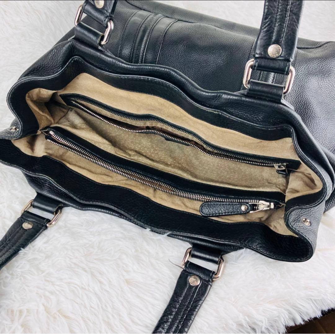 GUCCI Leather Tote Bag Cellarius Black Authentic Women's Fashion thumbnail 17