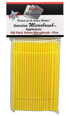 Flex-I-File Fine Yellow Microbrush 100 pack - Hobby and Model Hand Tool Supply