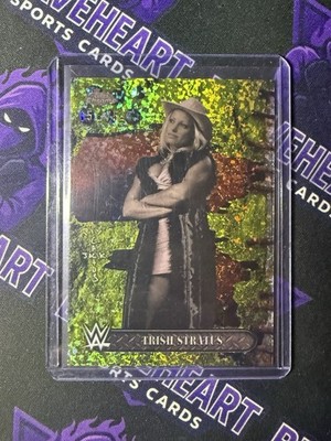 2025 Topps Chrome Cactus Jack WWE Trish Stratus Yellow Mini Diamonds #51/75