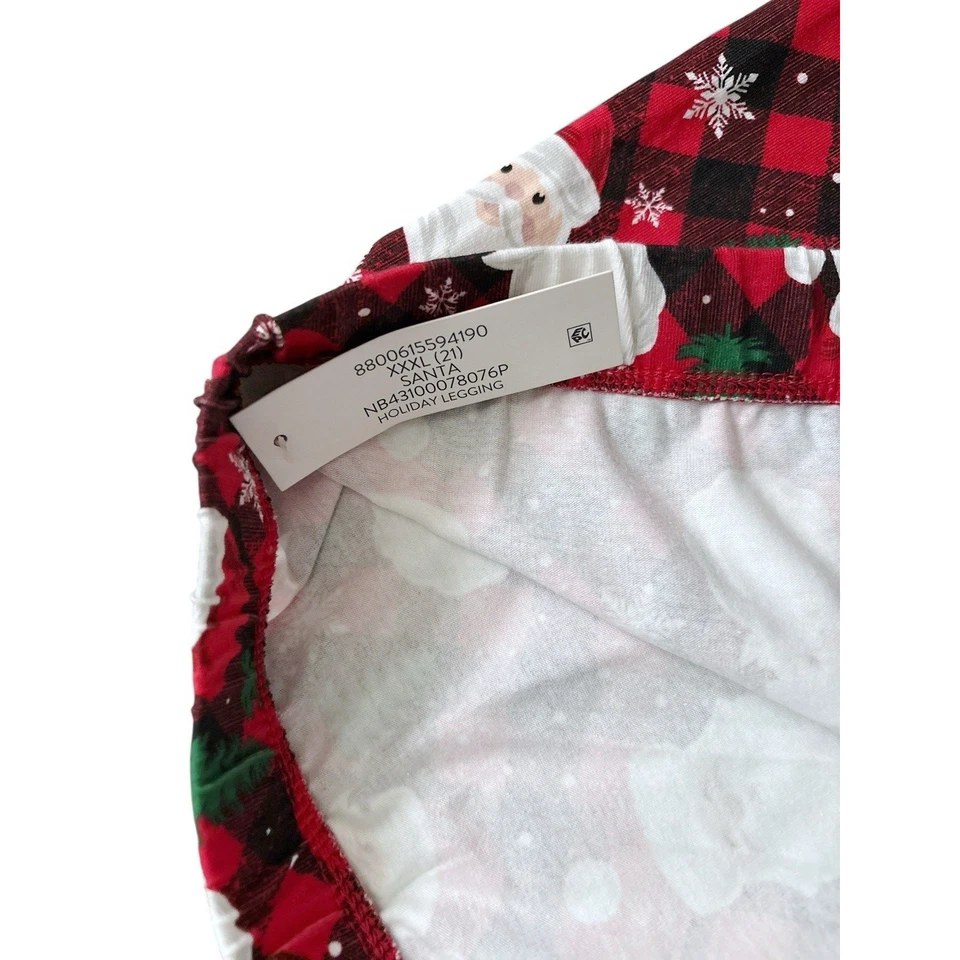 No Boundaries Womens XXXL 21 Santa Christmas Plaid Holiday Leggings Pants  - Image 4 of 4