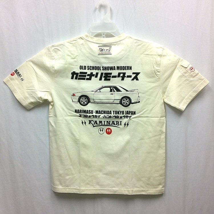 Kaminari Short Sleeve T KMT-256 R32 Off-White XL Nissan Skyline GTR