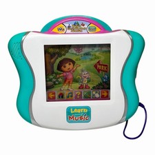 Rare 2010 Fisher Price Learn Through Music Touchpad w/ 1 Dora The Explorer Toy