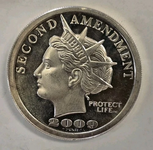2009 Norfed Second Amendment BudsGunShop 1 Oz .999 Silver Round