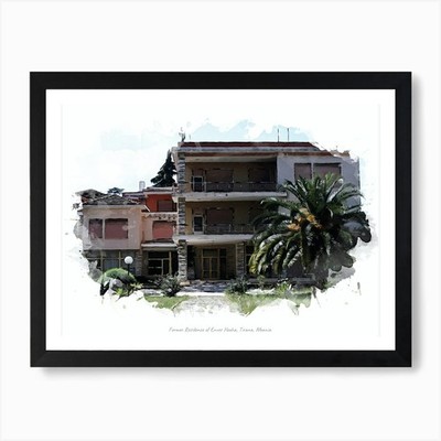 Ehemalige Residenz von Enver Hoxha, Ti gerahmtes Wandbild Poster Leinwanddruck Bild