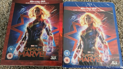 Captain Marvel Blu-Ray 3D + Blu-Ray - Brand New / Sealed - With Slipcover