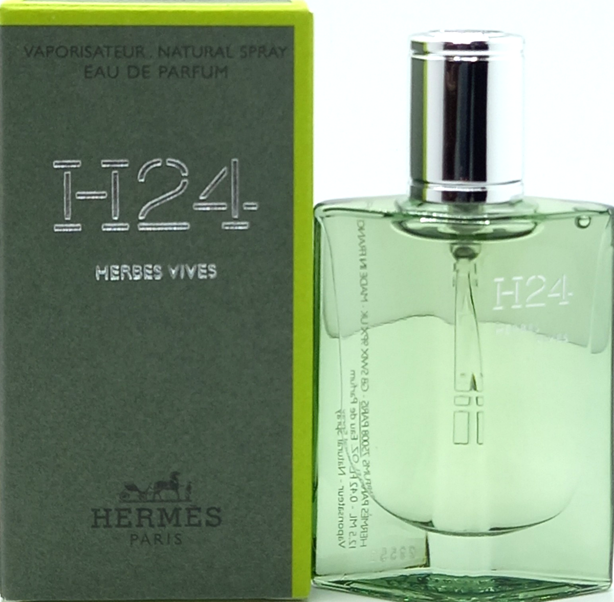 HERMES H24 HERBES VIVES EAU DE PARFUM MINI SPRAY FOR MEN 0.42 Oz