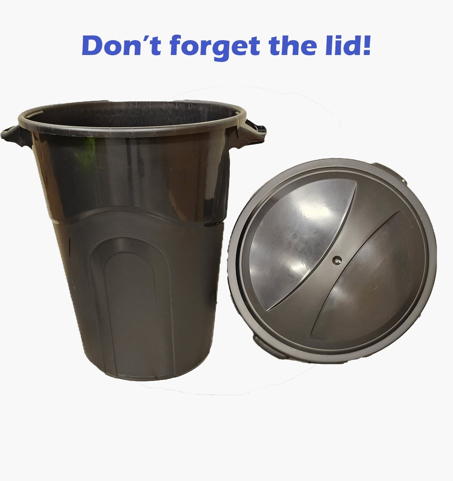 Hyper Tough 32 Gallon Heavy Duty Plastic Garbage Can, Included Lid, Black