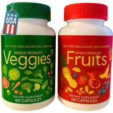 Fruits and Veggies Daily Supplement Whole Food Pack of 2