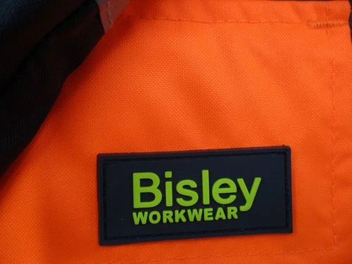 Bisley Tradie Jacket Large Long Sleeve Orange Blue Wet Weather Wear Zip Up image 4