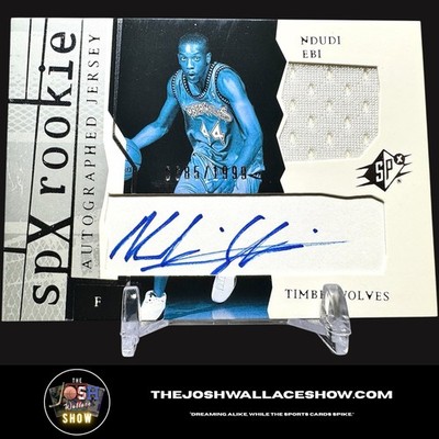 2003-04 Upper Deck SPx Ndudi Ebi Jersey Autograph AUTO ROOKIE RC /1999