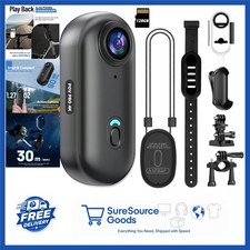 Portable 4K Action Camera with 128GB Memory Card Waterproof for Vlogging