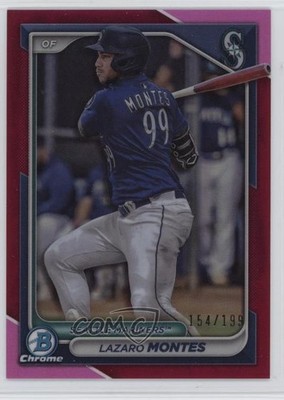 2024 Bowman Chrome Prospects Fuchsia Refractor /199 Lazaro Montes #BCP-110 6ns