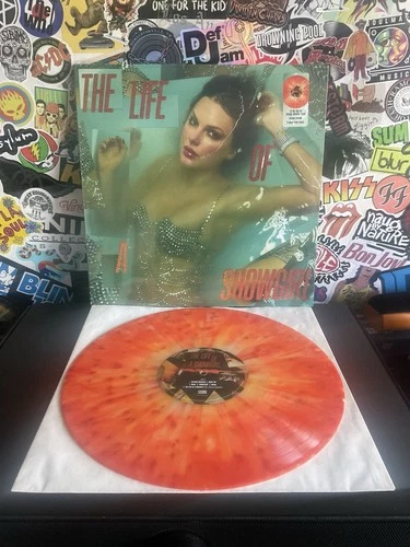TAYLOR SWIFT The Life Of A Showgirl VG++LIT MY SKY UP ORANGE METALLIC VINYL HYPE