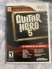 Guitar Hero 5 Nintendo Wii CIB W/ Manual Not For Resale Copy Game Untested