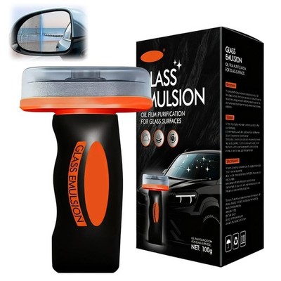 Hand-Held Glass Emulsion Cleaner, 100g Car Windshield Oil Film Remover, Handh...