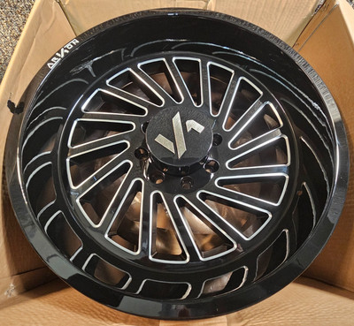 (QTY 1) Arkon Off-Road Gloss Black Milled Caesar Wheel Rim 20x10 8x165.1 -25mm