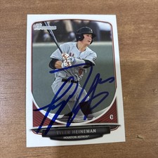TYLER HEINEMAN  Houston Astros Signed Card #BP56 Autographed 