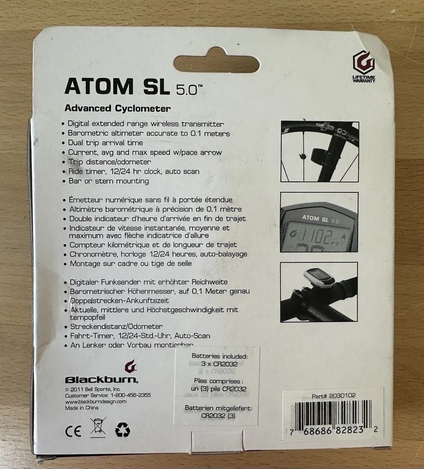 Blackburn Atom SL 5.0 Advanced Cyclometer New Open Box - Image 4 of 4