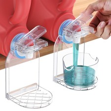 Clear Laundry Detergent Dispenser Cup Holder  Nozzle Force-Saving Switch, Dr...