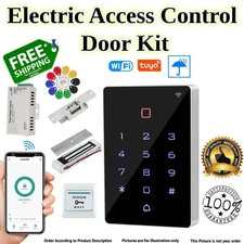 Access Control Door Kit WiFi Tuya Waterproof RFID Keypad Electric Strike Lock