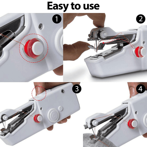 Máquina de coser portátil mini herramienta de puntada inalámbrica para ropa de tela - Imagen 5 de 6