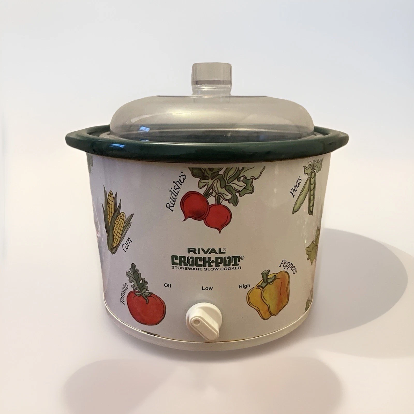 Rival Crock Pot Stoneware Slow Cooker 2.5 Qt Model 3120 Plastic Lid Works Vtg.