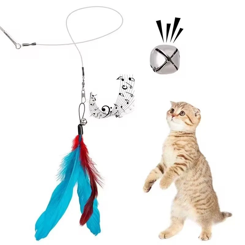Wholesale 100 pcs of Cat Wand Toy Feather Teaser Interactive Kitten Play lot