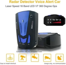 Car V7 16 Band 360 GPS Camera Laser Police Safe Anti Radar Detector Voice Alert