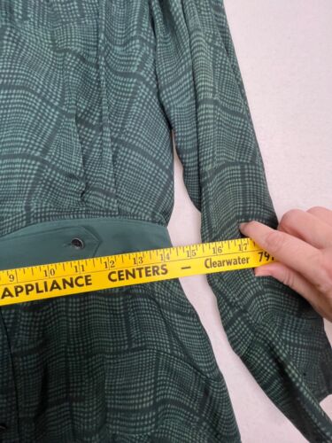 Camicia camicia RAG & BONE NUOVA misto seta verde nero a quadri taglia 2 nuova senza etichette - Foto 4 di 8
