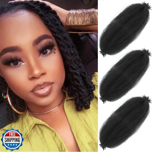 Dark Brown Springy Afro Twist Hair Color 4 24 Inch 3 Packs Afro Twist Braidin