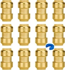 Sungator 12 Pack Straight Coupling 3/4 Inch Push Fit Pex Fittings