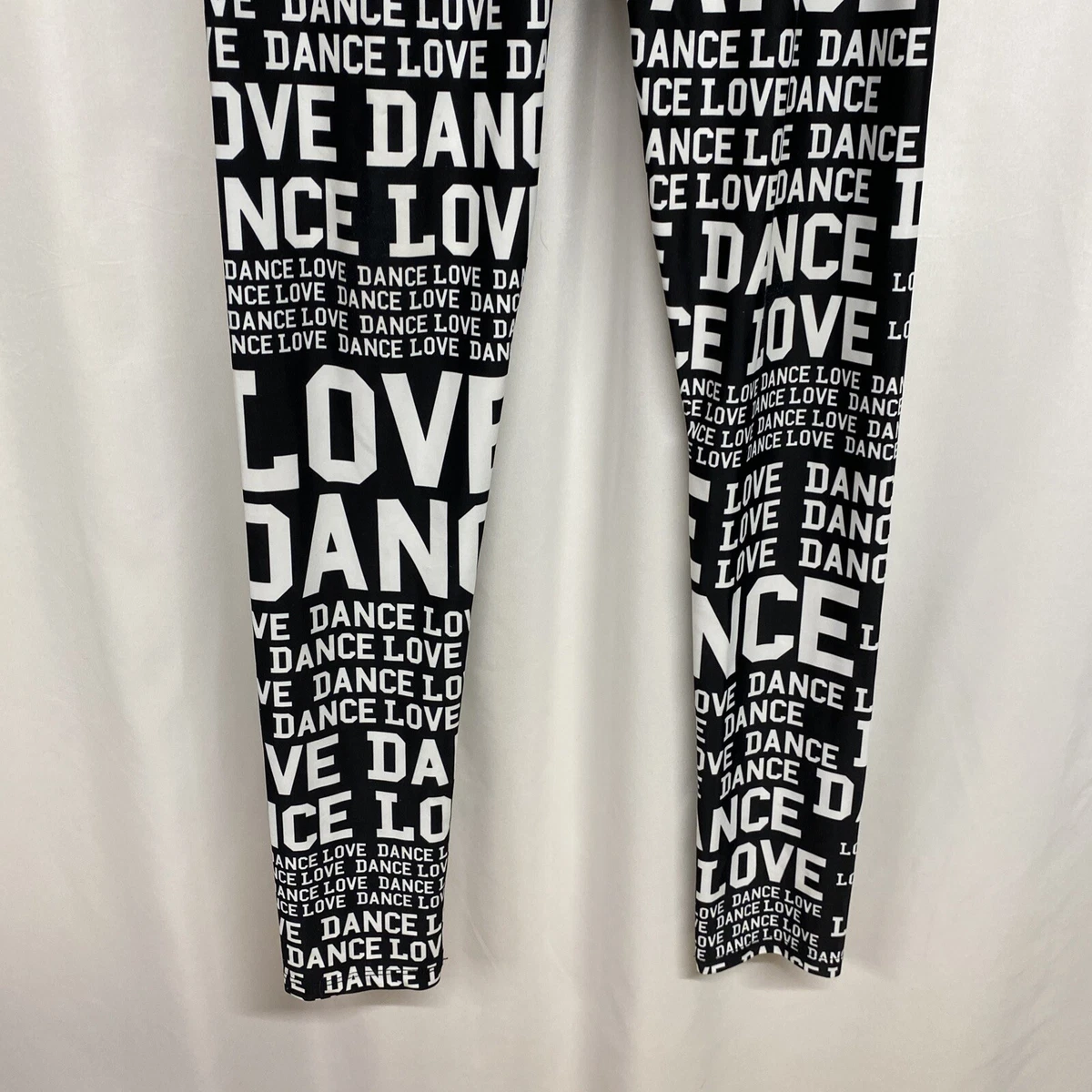 Alexandra Adult Medium Dance Pants Legging LOVE DANCE Black White | eBay