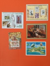 Lot de 5 blocs de timbres S Tomé et Príncipe – Art, Aviation & Olympisme Rare