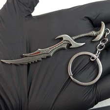 Skyrim Daedric Sword Keychain Elder Scrolls Oblivion Dagger Model Pendant Gift