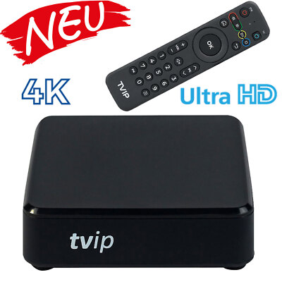 TVIP S-Box v.710 IPTV 4K HEVC Mediacenter HD Multimedia Streamer schwarz NEU