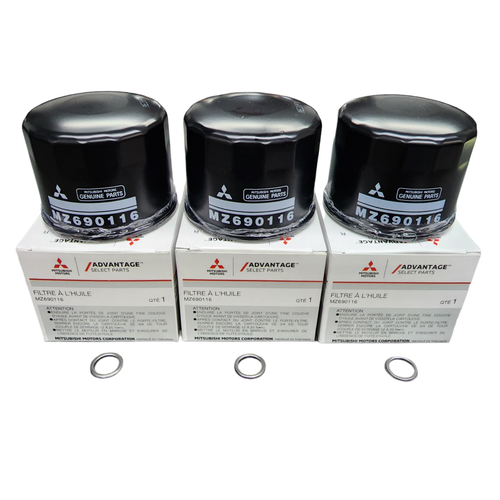 MITSUBISHI OIL FILTER & DRAIN PLUG GASKET SET MZ690116 3 PACK eBay