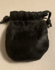 Vtg. Rare Marlboro Koplow set of 5 Poker Dice Die Game 8 Sided & Leather Pouch