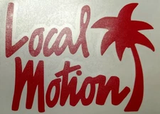 Local Motion Hawaii Decal Sticker Vintage Classic red