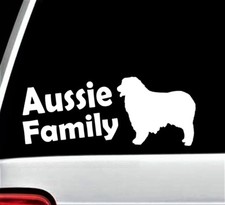 Calcomanía adhesiva para perro pastor australiano familia australiano ventana coche mascota regalo BG 107